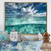 Beachcrest Home™ Amazing Underwater Seascape & Clouds - Photograph Print on Canvas in Blue/Green/White | 12 H x 20 W x 1 D in | Wayfair