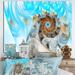 East Urban Home Fractal Portal Magic XIX - Graphic Art Print on Canvas Canvas, Wood in Blue/Gray | 12 H x 20 W x 1 D in | Wayfair