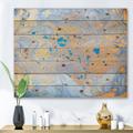 East Urban Home Gold & Blue Marbled Rippled Texture IV - Unframed Painting Print on Wood Metal in Blue/Brown | 30 H x 40 W x 1.5 D in | Wayfair