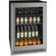 U-Line 105 Cans (12 oz.) 24" Built-In Undercounter Beverage Refrigerator w/ Wine Storage in Gray | 34.12 H x 24 W x 23.25 D in | Wayfair