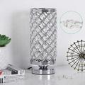 Haitral 11.4" Silver Table Lamp Set Metal/Crystal in Gray | 11.4 H x 4.3 W x 4.3 D in | Wayfair HT-TH130-11X2