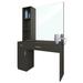 Brayden Studio® Aketzali Vanity w/ Mirror Wood in Black | 67 H x 43 W x 13 D in | Wayfair 9C84629F260A4999BBD86C673FBC7D7D