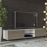 Latitude Run® Inioluwa Floating TV Stand for TVs up to 78" Wood/Glass in Brown | 11.8 H in | Wayfair B8C4159E517A4E5B9D7E1B8ECEBEA23E