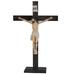The Holiday Aisle® Gautam Jesus Nailed on the Wall Cross Crucifix Holy Statue Resin in Brown | 24 H x 12.75 W x 4 D in | Wayfair