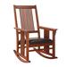 Red Barrel Studio® Rocking Chair Faux Leather/Solid + Manufactured Wood in Black/Brown/Red | 43 H x 27.16 W x 33 D in | Wayfair