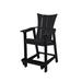 Millwood Pines Bonifacio Poly Adirondack Bar Stool Chair, 26" Counter Height, Stainless Steel in Black | 45.75 H x 27 W x 26 D in | Wayfair