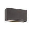 WAC Lighting Rubix 2 - Light Hammered Outdoor Flush Mount Aluminum/Glass/Metal in Brown | 5.5 H x 10 W x 3.875 D in | Wayfair WS-W2510-BZ