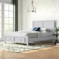 Latitude Run® Hamra Low Profile Storage Platform Bed Wood in White/Black/Brown | 47 H x 92 D in | Wayfair C5AB512F52C3480BBB9BB7DB5A061848