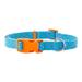 The Adventurer Teal & Orange Webbed Nylon Dog Collar, Large