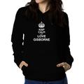 Teeburon Keep Calm and Love Gisborne Women Hoodie Black