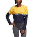 adidas Women's Hyper Crewneck Sweatshirt Hoodie, Active Gold/Legend Ink, L