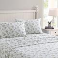 Laura Ashley Home - Flannel Collection - Sheet Set - 100% Cotton, Ultra-Soft Brushed Flannel, Pre-Shrunk & Anti-Pill, Machine Washable Easy Care, King, Le Fleur