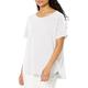 Amazon Essentials Damen Leichtes Fitness-T-Shirt mit Rundhalsausschnitt und lockerer Passform (in Übergröße erhältlich), Weiß, XS
