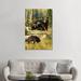 East Urban Home Black Bear Family by Greg & Company - Painting Print Canvas/Metal in Black/Green/Yellow | 48 H x 32 W x 1.5 D in | Wayfair