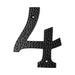 RCH Supply Company 6 in. Floating Mount House Number Metal in Black | 6 H x 4.6 W x 0.3 D in | Wayfair 8314BLK152