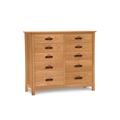 Copeland Furniture Berkeley 10 Drawer 58.75" W Solid Wood Dresser Wood in Brown/Red | 50 H x 58.75 W x 20.25 D in | Wayfair 2-BER-80-03