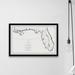 Trinx A Map of East & West Florida - Picture Frame Graphic Art Print on Paper in Black/Gray/White | 16 H x 24 W x 1.5 D in | Wayfair
