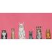 Red Barrel Studio® Cats Cats Cats - Pink by Eli Halpin - Wrapped Canvas Graphic Art Print Canvas in White | 18 H x 36 W x 1.5 D in | Wayfair