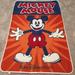 Disney Bedding | Disney Parks Walt Disney World Mickey Mouse Throw | Color: Blue/Orange | Size: Approximately 58” X 38”