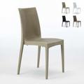 Chaises de Jardin café bar empilable Grand Soleil Polyrotin Bistrot Couleur: Beige