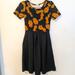 Lularoe Dresses | Lularoe | Amelia Floral Dress | Color: Black/Gold | Size: Xs