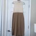 Zara Dresses | Nwt Zara Mock Turtleneck White & Gold Dress - S | Color: Tan/White | Size: S