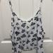 Brandy Melville Tops | Brandy Melville Floral Crop Top | Color: Blue/White | Size: S