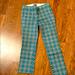 J. Crew Pants & Jumpsuits | J Crew Capri Pants Size 00 Navy/Green/Pink Print | Color: Blue/Green | Size: 00