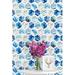 Ebern Designs Danek Geometric Palms & Stripes Peel & Stick Wallpaper Panel Vinyl in White/Blue | 25 W in | Wayfair C2B8134333BD40759721F8C068EEB196