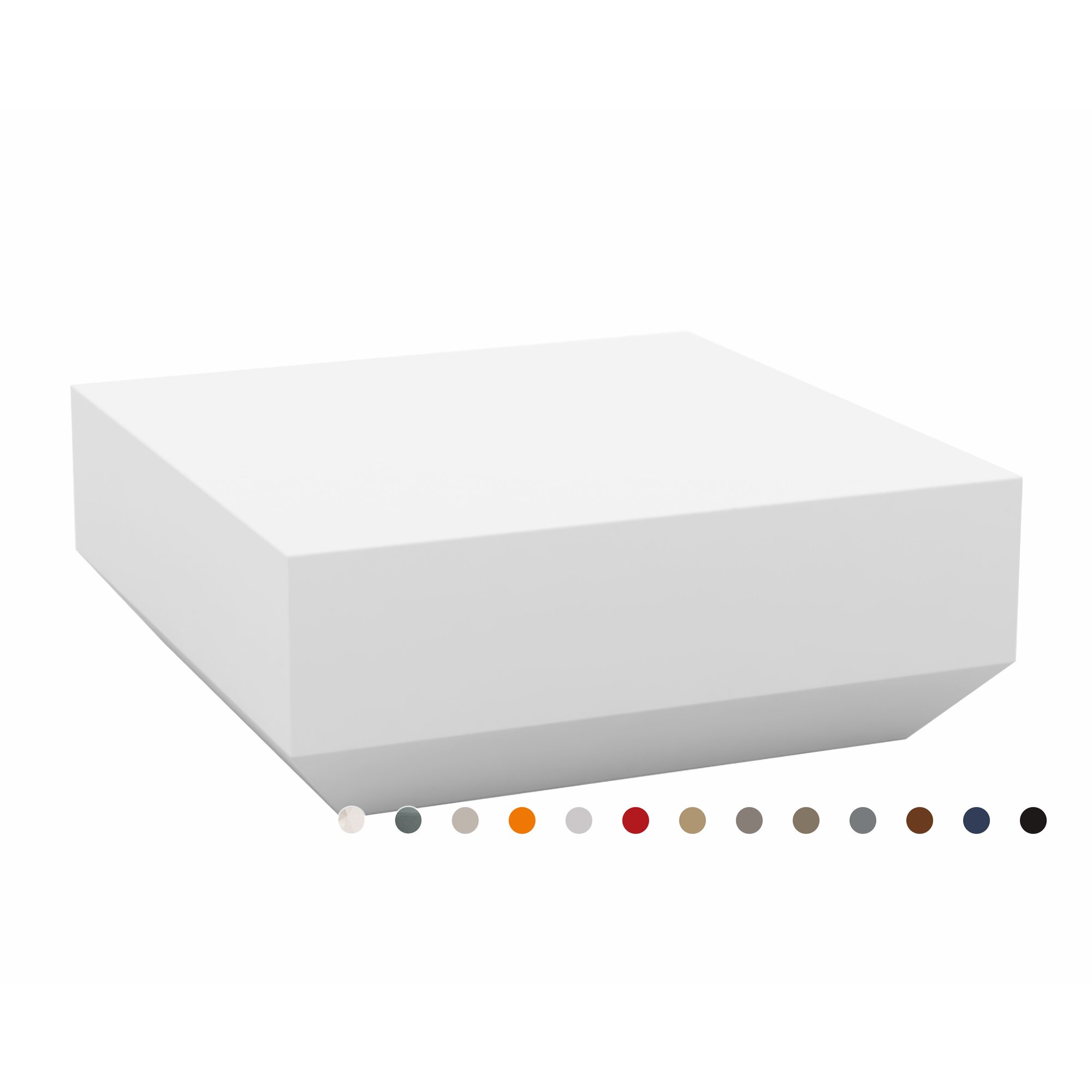 Vondom »VELA« Outdoor Beistelltisch Lackiert Hochglanz / White