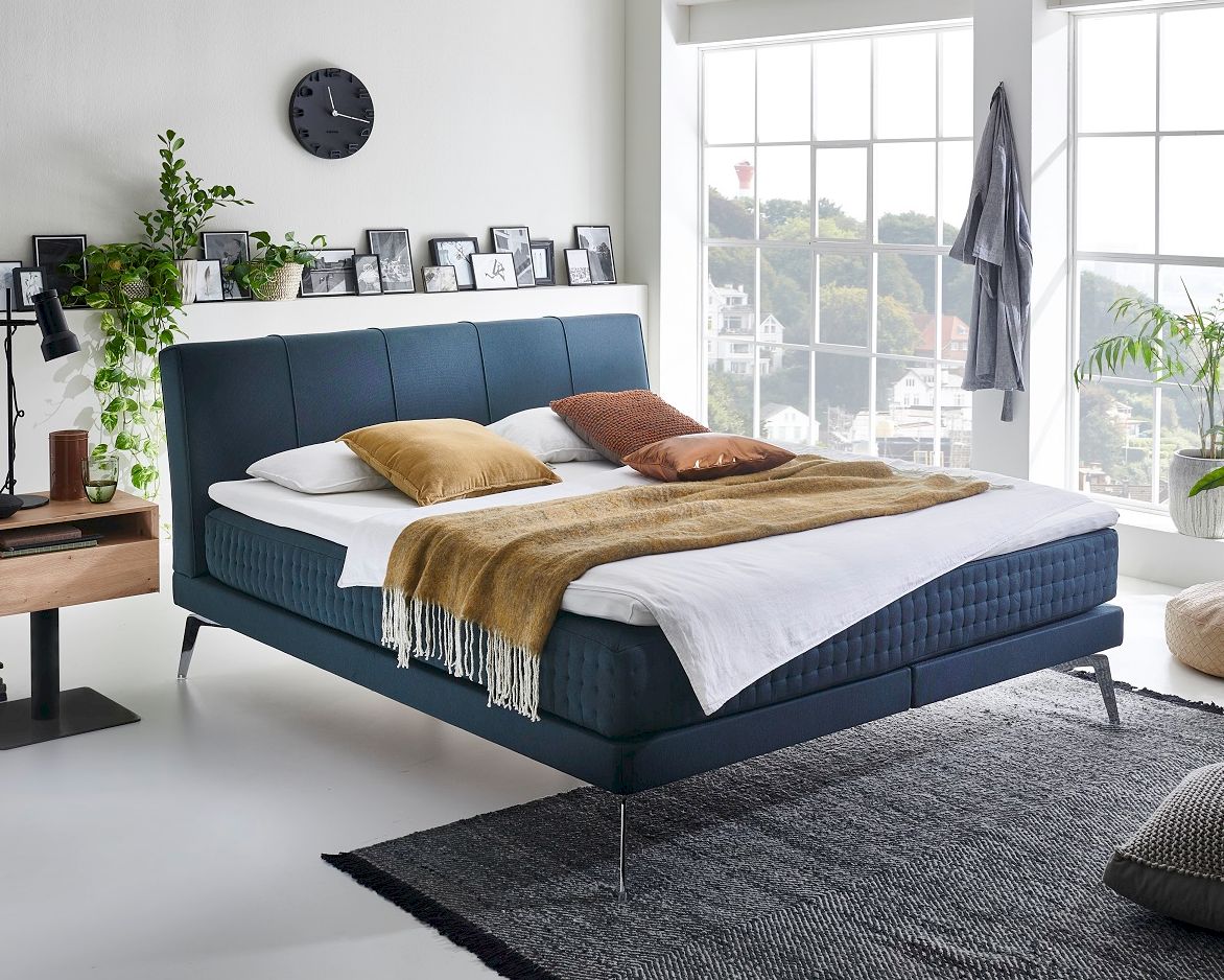 Kamjo »Nightflight« Boxspringbett inkl. Topper 200x200 cm / H4/H4 / Anouk khaki Image