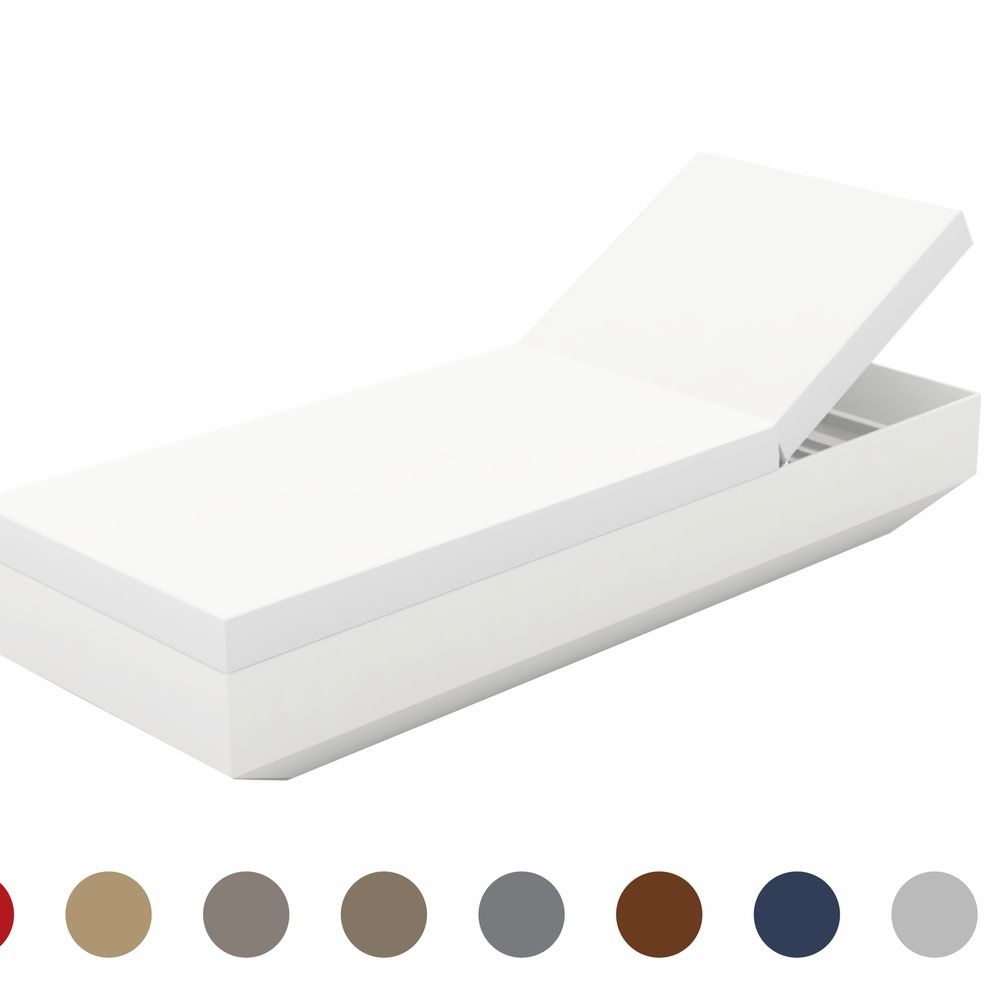 Vondom »VELA« Outdoor Sonnenliege Lackiert Hochglanz / Taupe