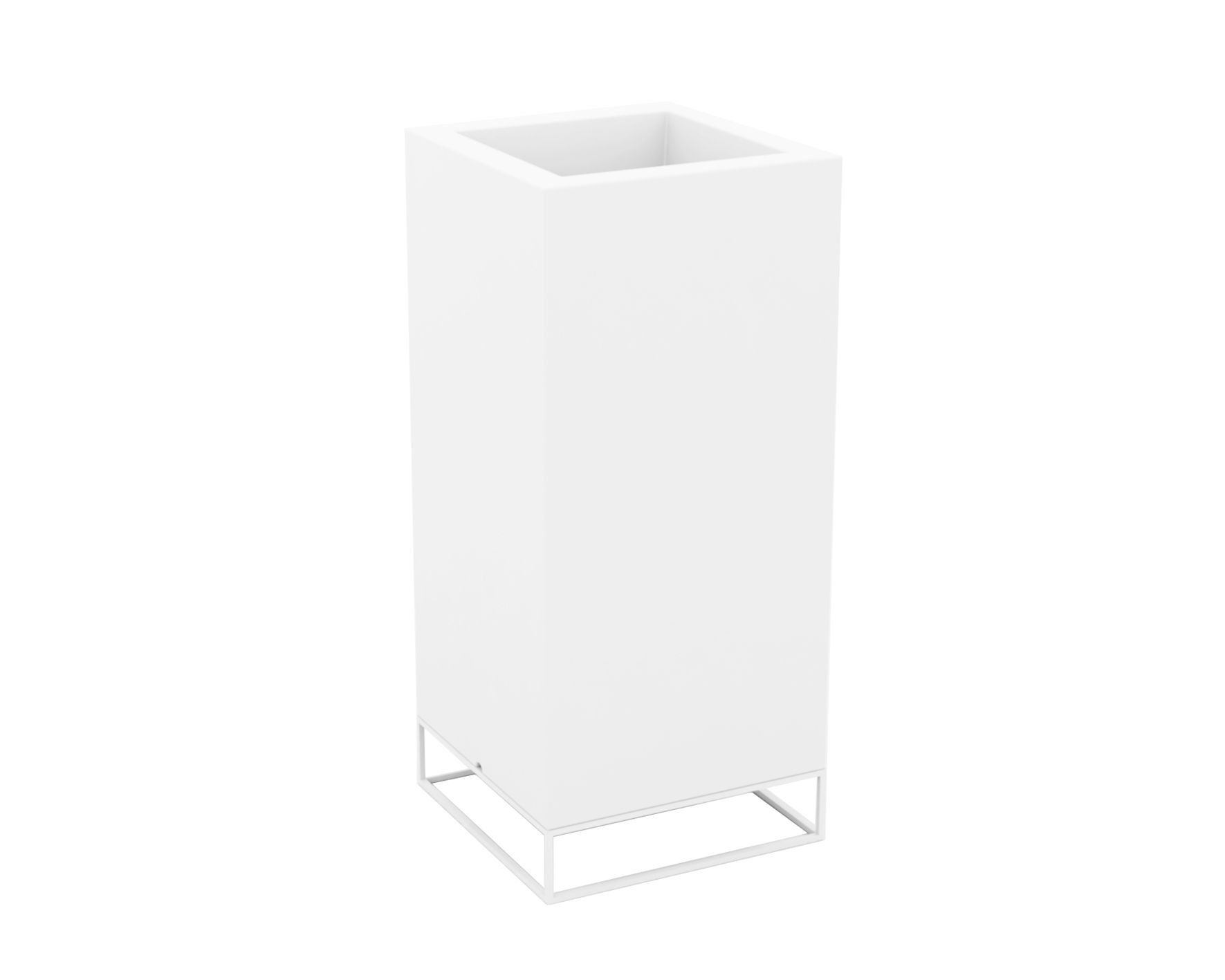 Vondom »VELA« Cubo Alto Outdoor Pflanzengefäß 40x90x40cm / Lackiert Hochglanz / Beige Image