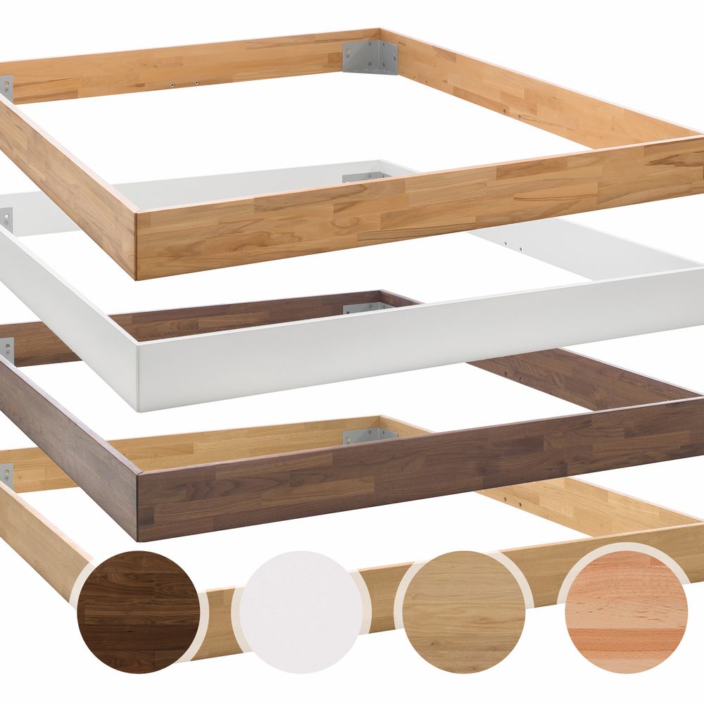 Hasena Moderno Massivholz Bettrahmen Trento 16 90x200 cm / Wildeiche natur, geölt