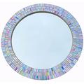 Harrow Decor Mosaic mirror in rainbow colours WM-022B, Dia 24''
