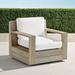 St. Kitts Swivel Lounge Chair in Weathered Teak with Cushions - Sailcloth Aruba - Frontgate