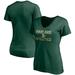 Women's Fanatics Branded Green Oakland Athletics Compulsion to Win V-Neck T-Shirt