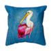 Highland Dunes Quane Spoonbill Portrait Outdoor Square Pillow Cover & Insert Polyester/Polyfill blend | 12 H x 12 W x 5 D in | Wayfair