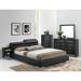 Orren Ellis Horst Storage Platform Bed Upholstered/Faux leather in Black | 29 H x 74 W x 98 D in | Wayfair 4EA192BFBE9F46CCBF356CDBF9F00A03