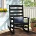 Sol 72 Outdoor™ Sol 72 Traditional Porch Rocking Chair Plastic/Resin in Black | 41.25 H x 26.25 W x 34 D in | Wayfair