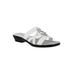 Extra Wide Width Women's Torrid Sandals by Easy Street® in White Croco (Size 7 1/2 WW)