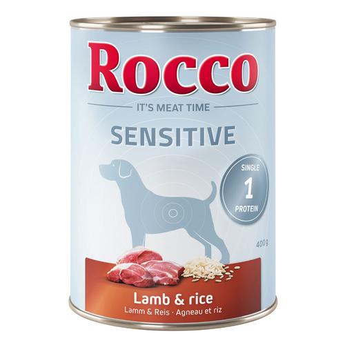 6x400g Sensitive mit Lamm & Reis Rocco Hundefutter nass