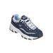 Women's The D'Lites Life Saver Sneaker by Skechers in Navy Medium (Size 10 M)