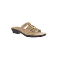 Extra Wide Width Women's Torrid Sandals by Easy Street® in Cork Gold Fleck (Size 8 1/2 WW)