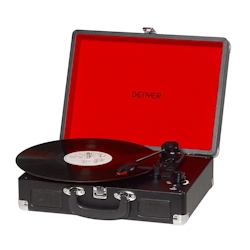 Denver VPL-120Black Portable Tourne-Disque USB Fonction de Numérisation Vinyle Image