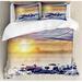 East Urban Home Landscape Duvet Cover Set Microfiber in Blue/Pink/Yellow | King Duvet Cover + 2 Shams | Wayfair B9DEC5774D864066BD4426B79711B456