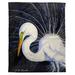 Highland Dunes Polyester Breeding Egret Wall Hanging Polyester in Black/Gray | 24 H x 30 W in | Wayfair 9B3E6BA797064CF3A81D94FB9F8A2FAF