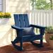 Sol 72 Outdoor™ Sol 72 Modern Adirondack Rocker Plastic/Resin in Blue | 32.5 H x 29.25 W x 34.5 D in | Wayfair A154B6BFC7064489AC90CFBFF008EB63