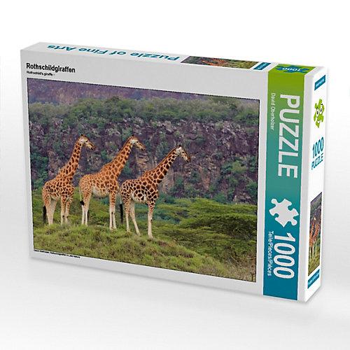 Puzzle CALVENDO Puzzle Rothschildgiraffen - 1000 Teile Foto-Puzzle glückliche Stunden Kinder