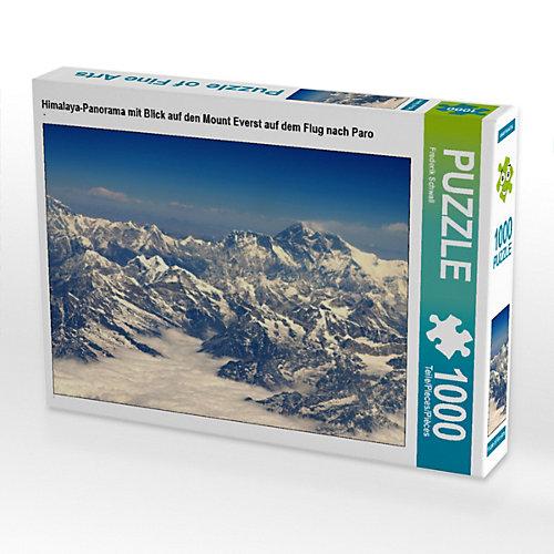 Puzzle Himalaya-Panorama mit Blick auf den Mount Everst auf dem Flug nach Paro Foto-Puzzle Bild von Frederik Schwall Puzzle